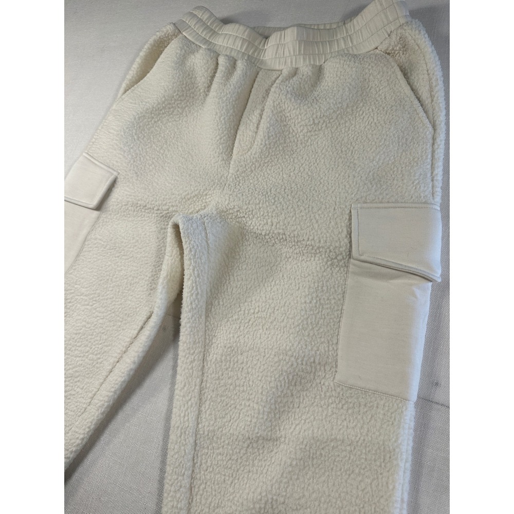 Varley Samson Relaxed‎ Fleece Pant Cream Borg Sherpa Cargo Joggers Medium - Picture 7 of 13